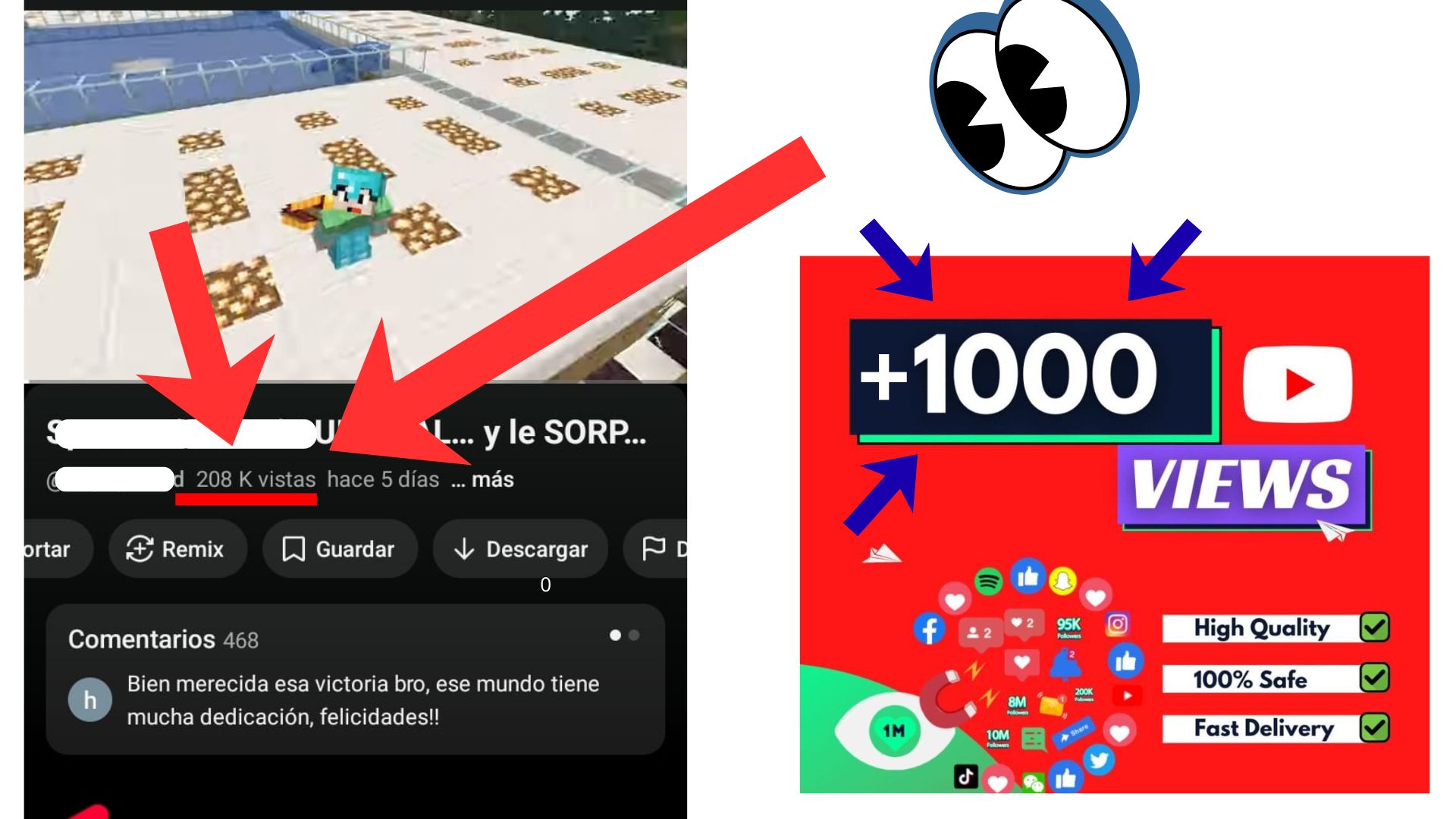 🚀 ¡ +1000 VISTAS REALES Y GARANTIZADAS ♻️ TE IMPULSARÁN EN "YOU TUBE" ! 🚀